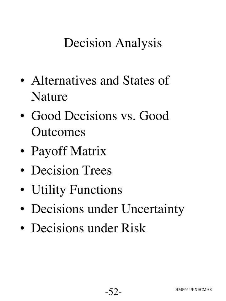 decision analysis