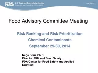 Food Advisory Committee Meeting