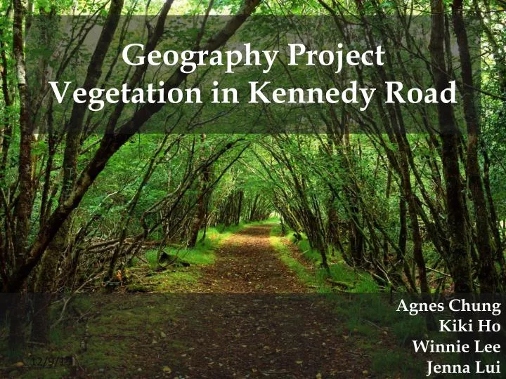 geography project vegetation in kennedy road