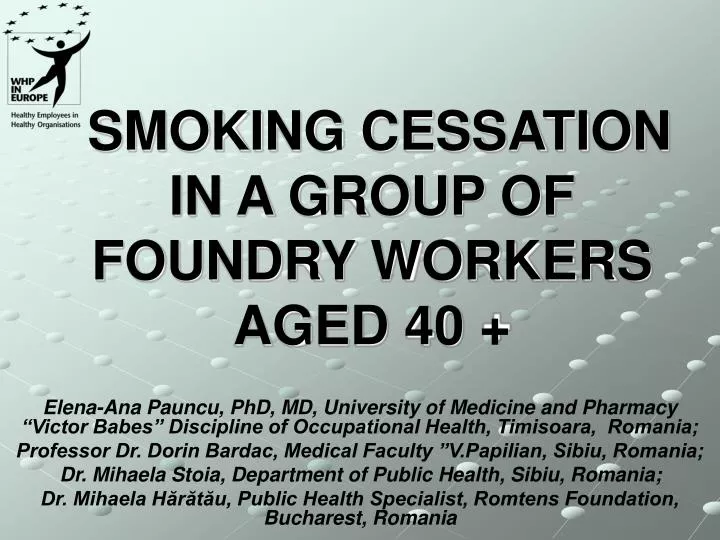 smoking cessation in a group of foundry workers aged 40