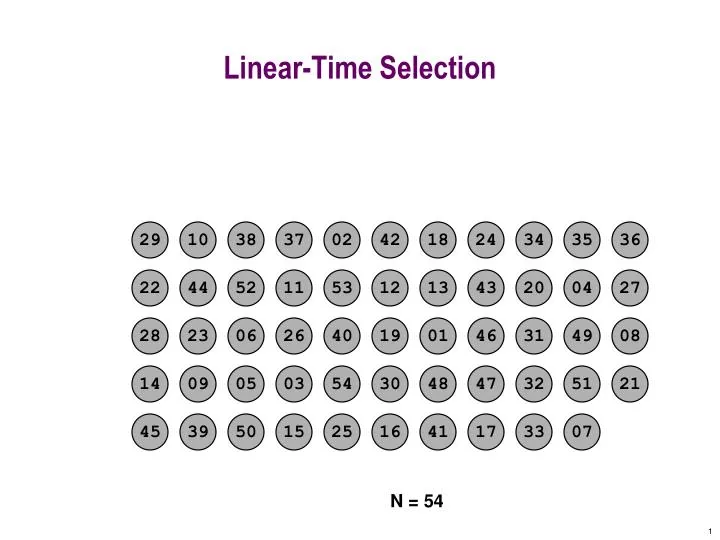 linear time selection