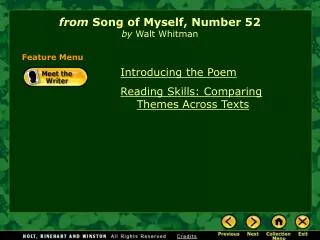 from Song of Myself, Number 52 by Walt Whitman