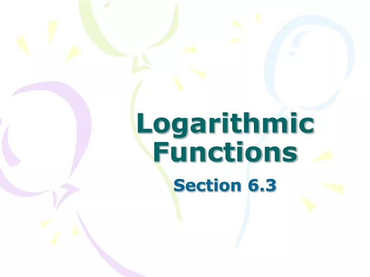 logarithmic functions