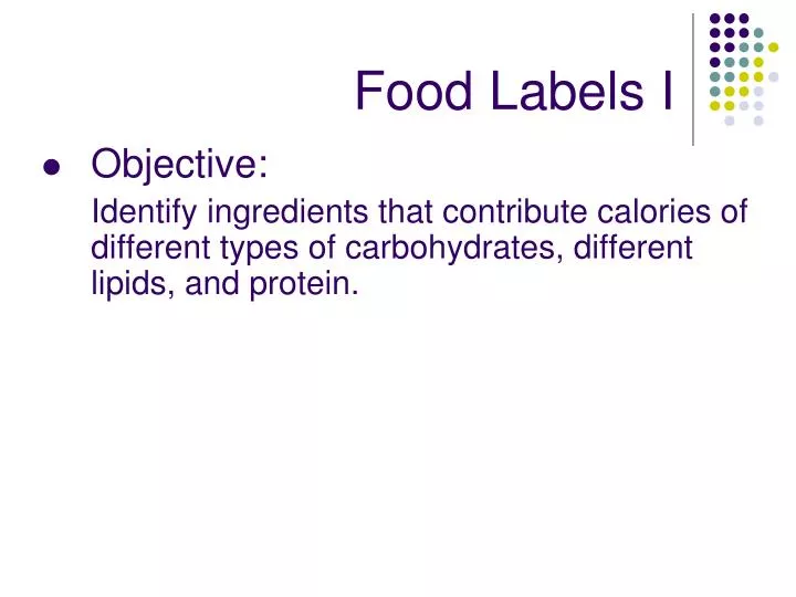food labels i