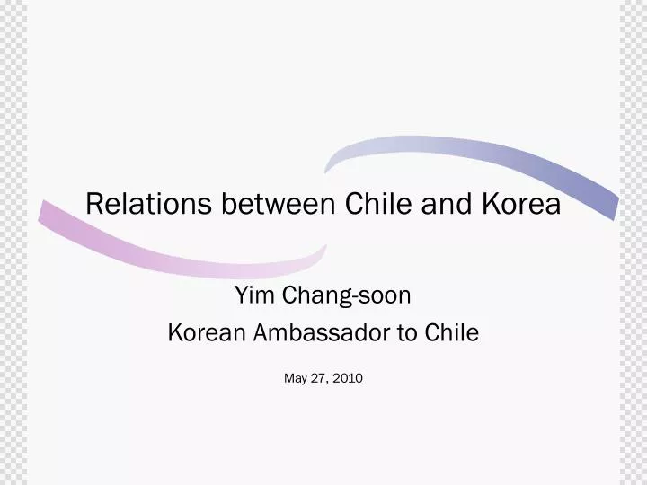 relation s between chile and korea