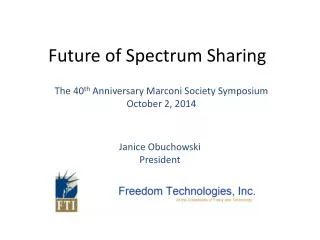 Future of Spectrum Sharing