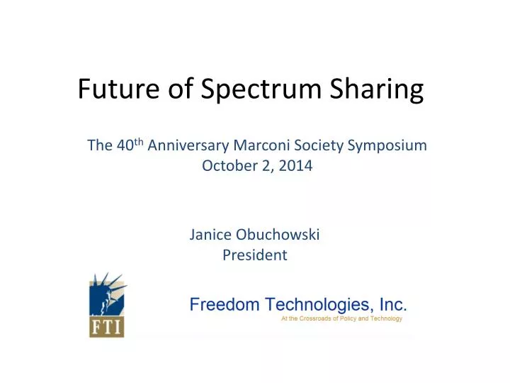 future of spectrum sharing