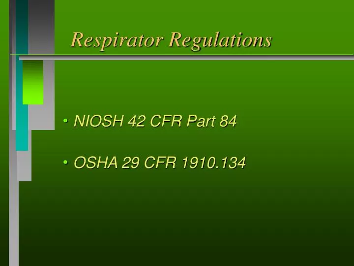 respirator regulations