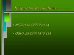Respirator Regulations - slide 1
