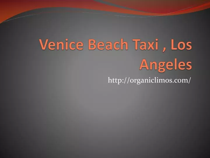 venice beach taxi los angeles