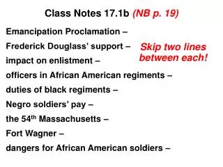 Class Notes 17.1b (NB p. 19)