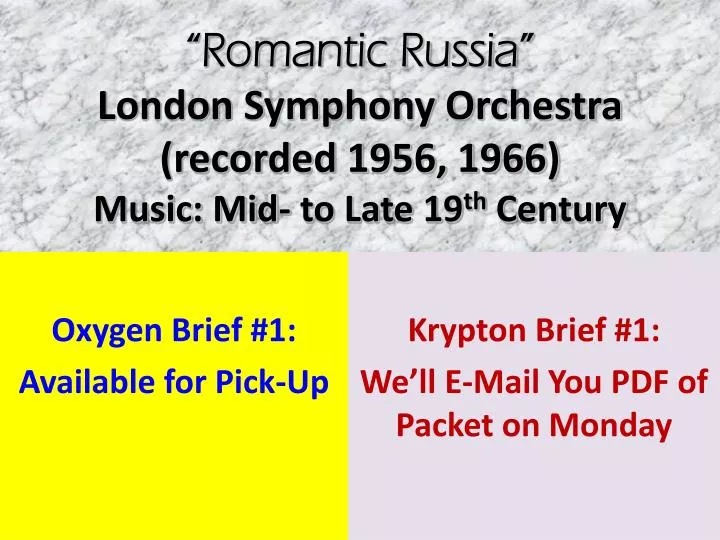 romantic russia london symphony orchestra recorded 1956 1966 music mid to late 19 th century
