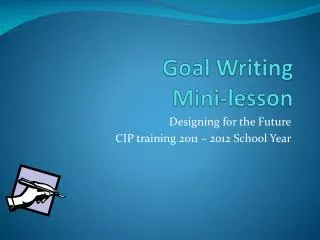 Goal Writing Mini-lesson
