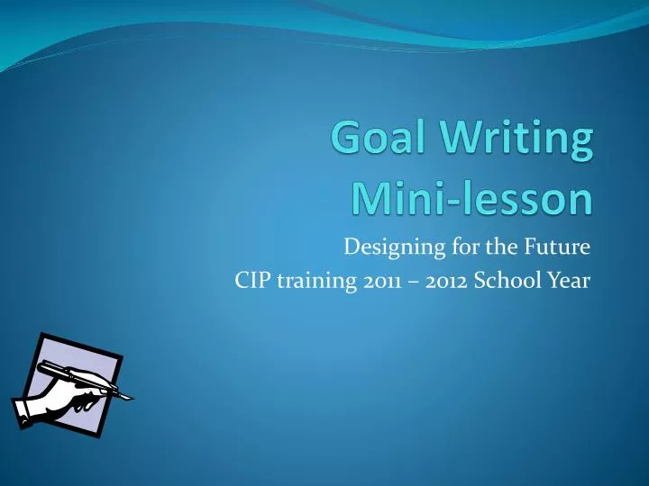 goal writing mini lesson