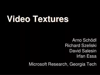 Video Textures