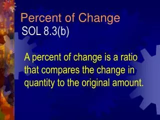 Percent of Change