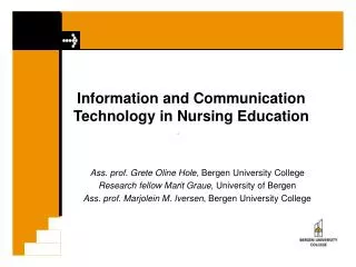 Information and Communication Technology in Nursing Education