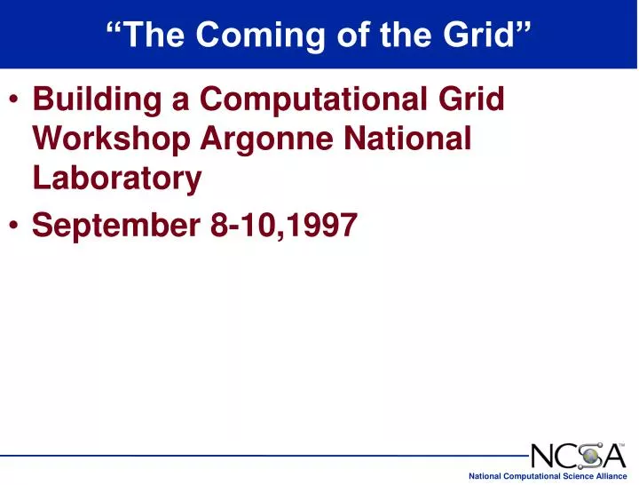 the coming of the grid