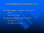CONFIDENCE INTERVALS - slide 1