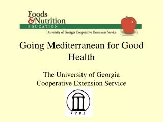 Going Mediterranean for Good Health