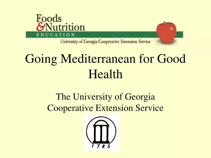 going mediterranean for good health