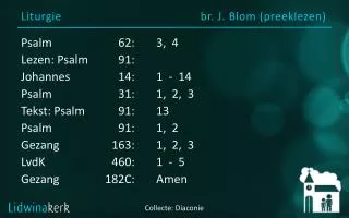 liturgie br j blom preeklezen