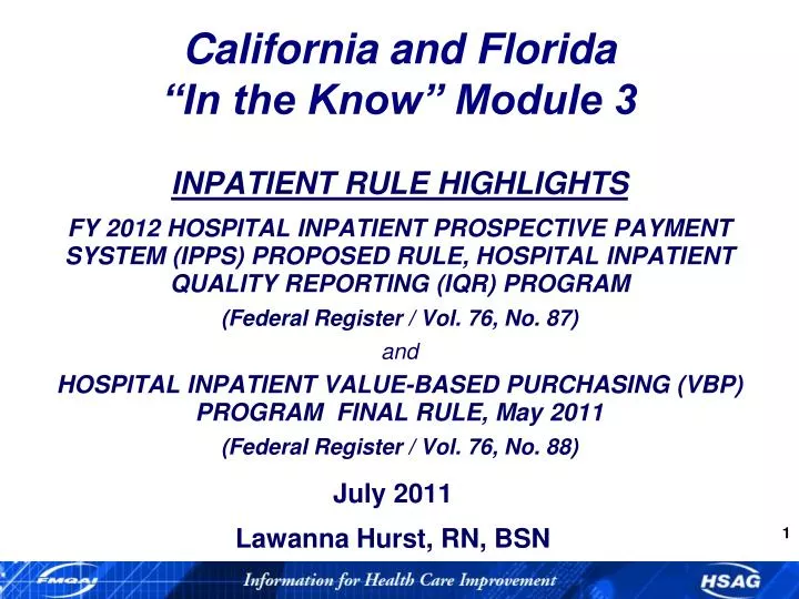 california and florida in the know module 3