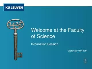 Welcome at the Faculty of Science