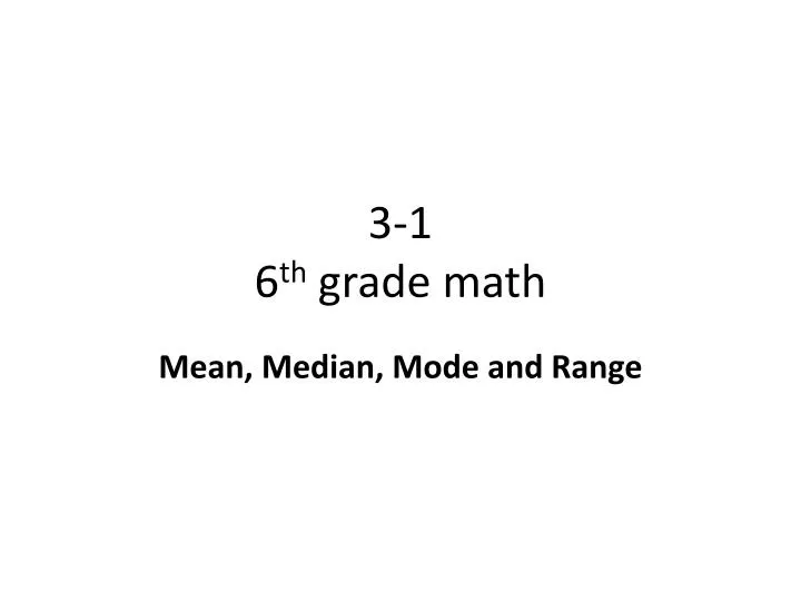 3 1 6 th grade math