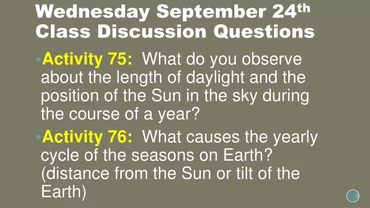 wednesday september 24 th class discussion questions