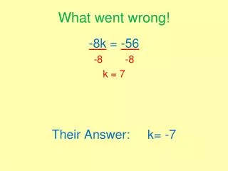 what went wrong
