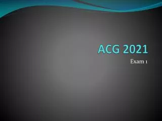 ACG 2021
