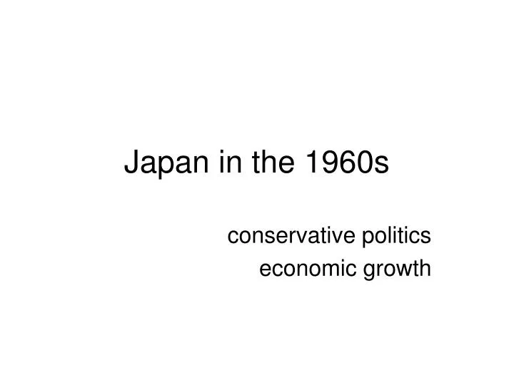 japan in the 1960s