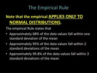 The Empirical Rule
