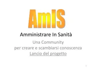 amministrare in sanit