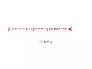 (Functional (Programming (in (Scheme))))