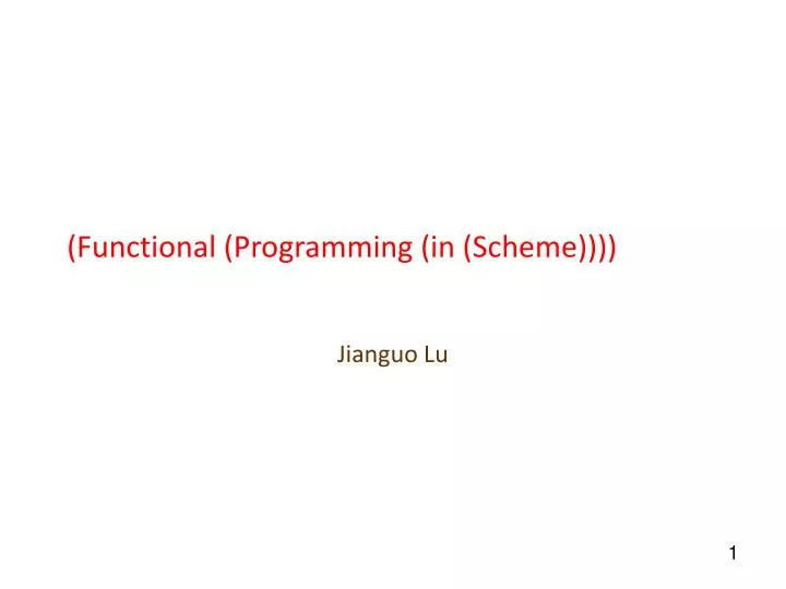 functional programming in scheme