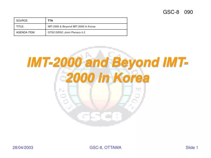 imt 2000 and beyond imt 2000 in korea