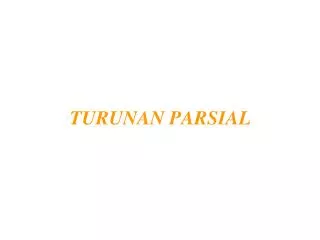 turunan parsial