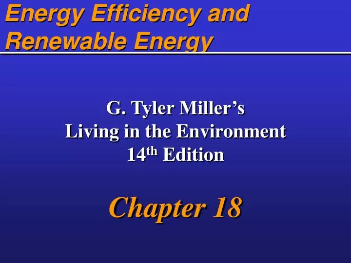 energy efficiency and renewable energy