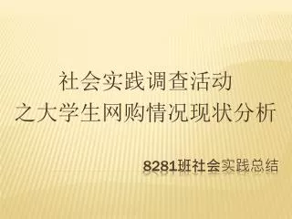 8281 班社会实践总结