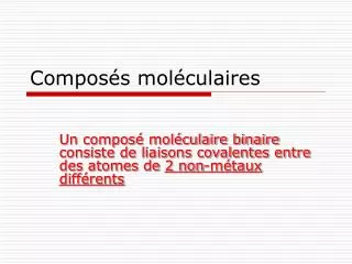 compos s mol culaires