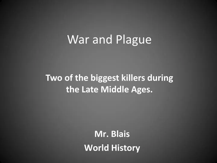 war and plague
