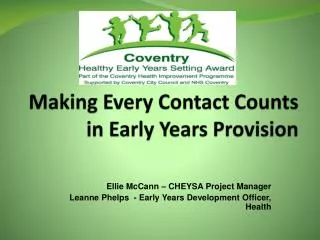 Making Every Contact Counts in Early Years Provision