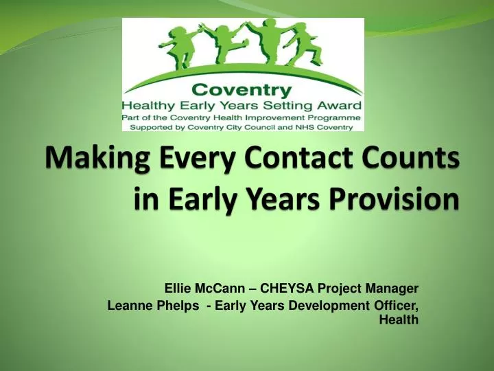 making every contact counts in early years provision
