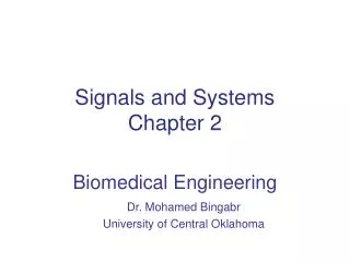 Signals and Systems Chapter 2