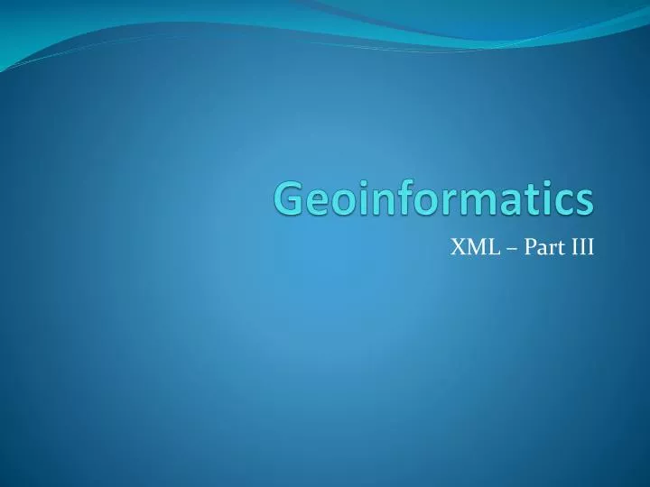 geoinformatics