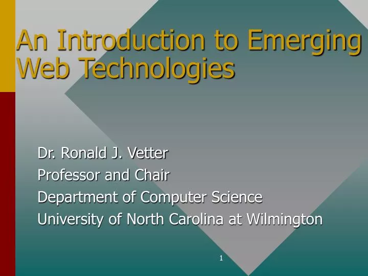 an introduction to emerging web technologies