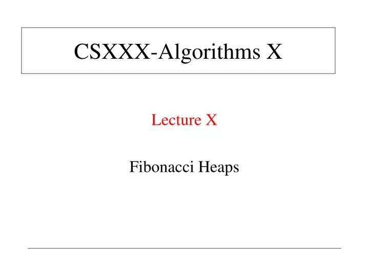 cs xxx algorithms x