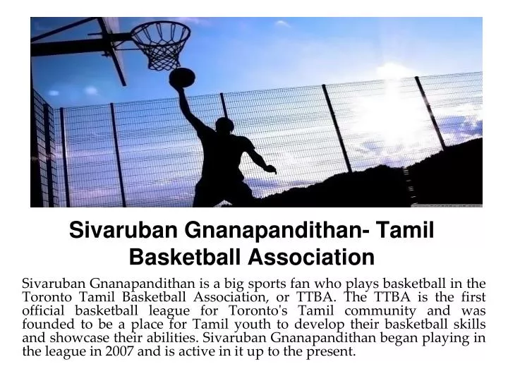 sivaruban gnanapandithan tamil basketball association